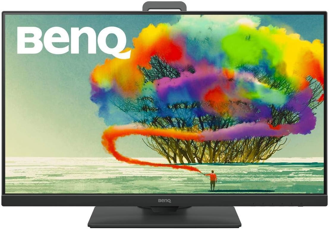 BenQ PD2705U 27 inch 4K UHD IPS Monitor USB-C, 99% sRGB and Rec.709, HDR10, Ergonomic Design, Eye-Care, Built-in Speakers