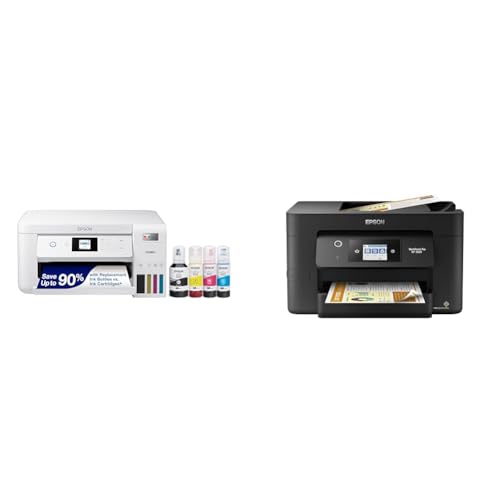 Epson EcoTank ET-2850 Wireless Color All-in-One Cartridge-Free Supertank Printer with Scan, Copy and Auto 2-sided Printing - White (Renewed)