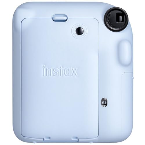 Fujifilm Instax Mini 12 Instant Camera Pastel Blue with 40 Sheets Fujifilm Instax Mini Film Bundle, Sunshine Photo Microfiber Cleaning Cloth Included
