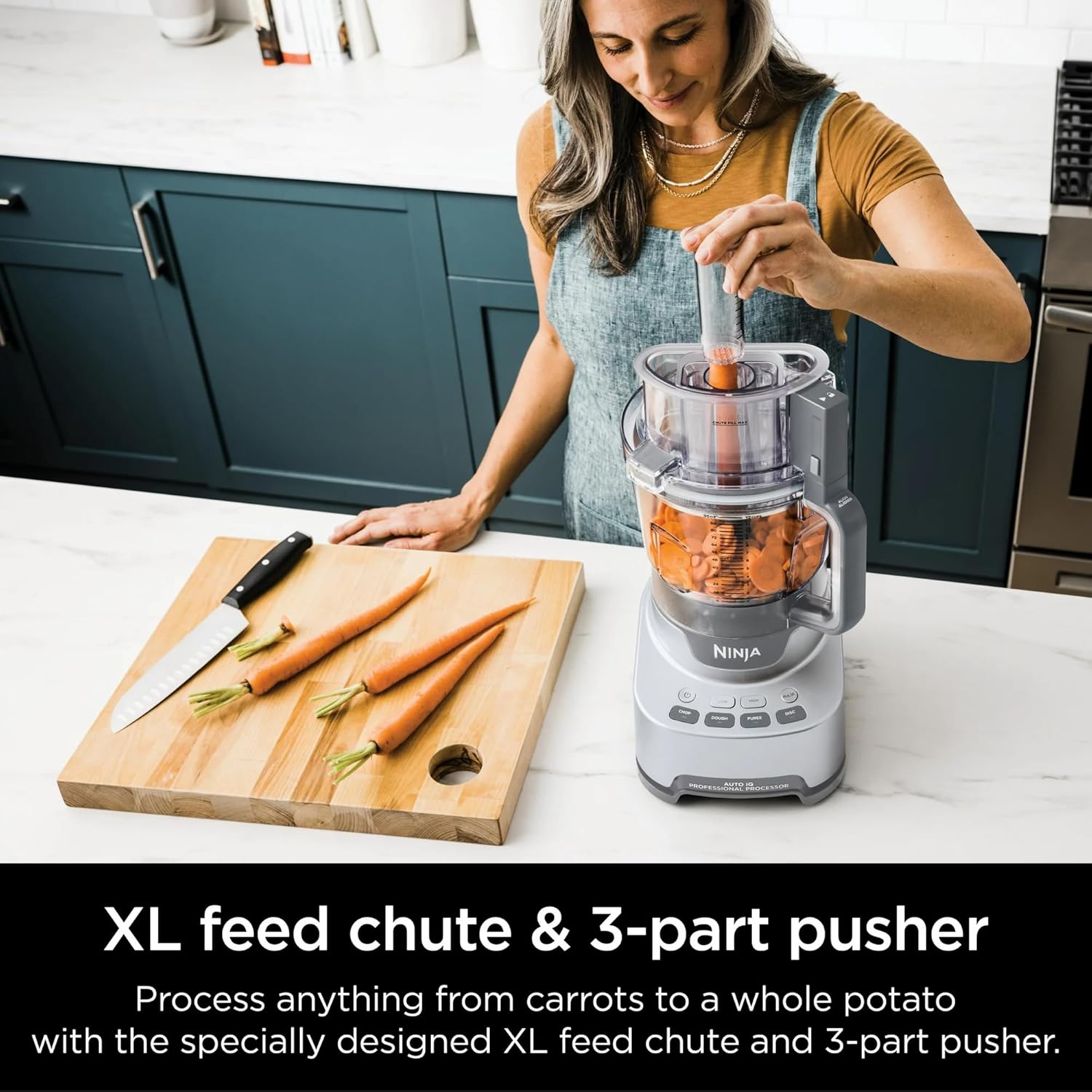 Ninja® Professional XL Food Processor, NF700, 1000-Watt Motor, Auto-iQ Preset Programs, Variable Speed, 12-Cup Capacity, Versatile Kitchen Appliance for Chopping, Slicing, Shredding, Dough Mixing