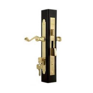 Marks Lock 2750 Slim Line Storm/ Security Door Lock Brass / Left Hand / Single Cylinder