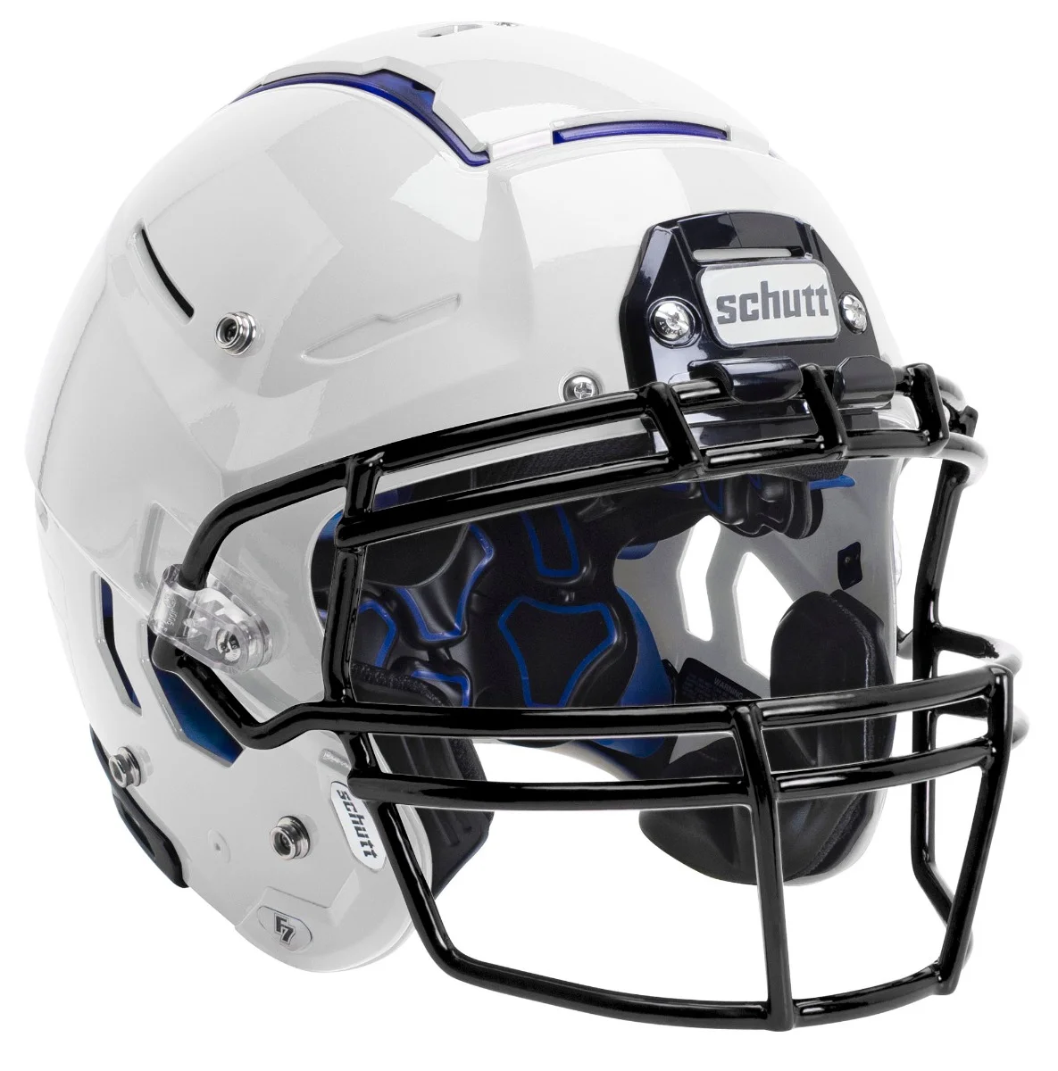 Schutt F7 VTD Adult Football Helmet - Collegiate Package (L, White) - Curated Treasures Market