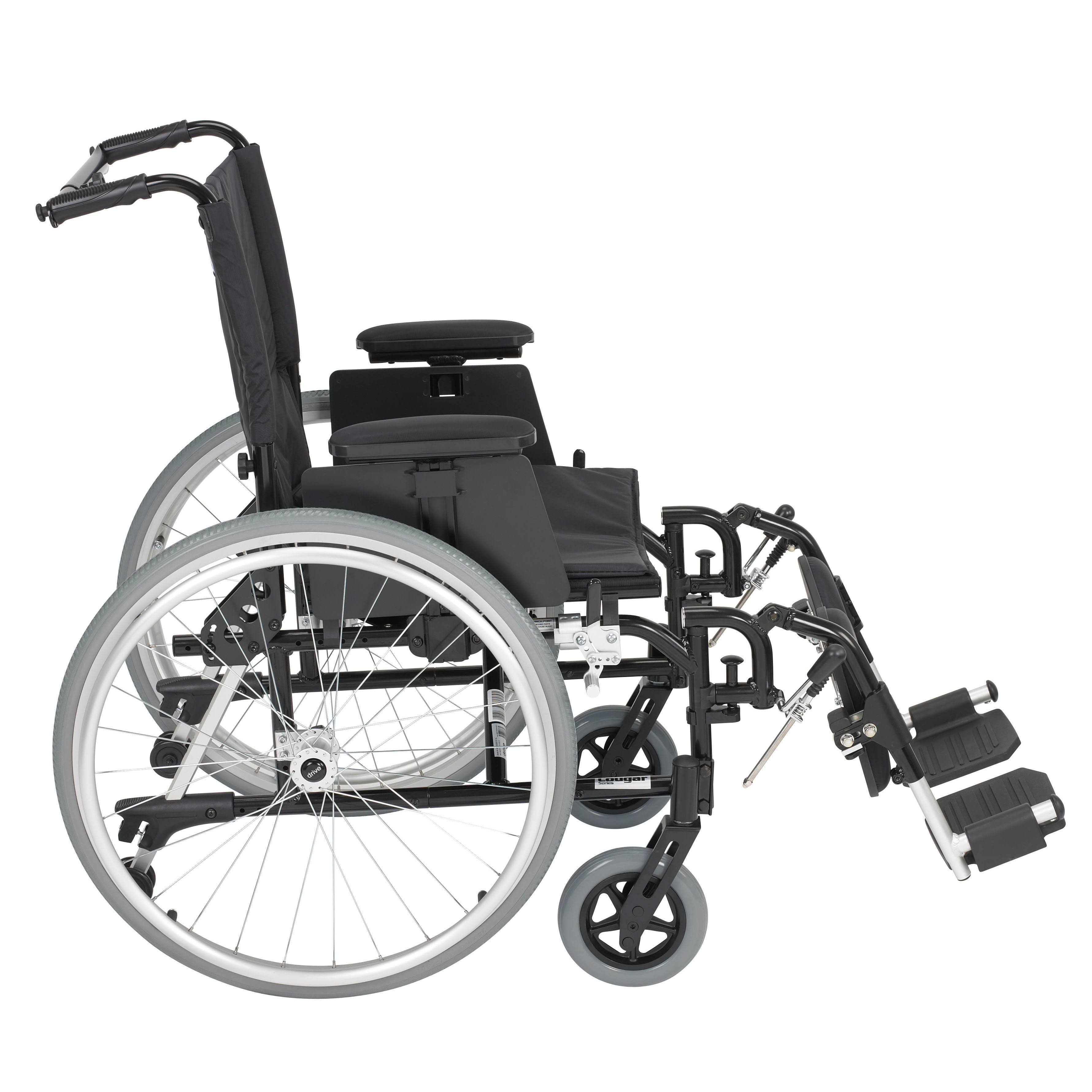 Drive Medical Cougar Ultra Lightweight Rehab Wheelchair, Elevating Leg
