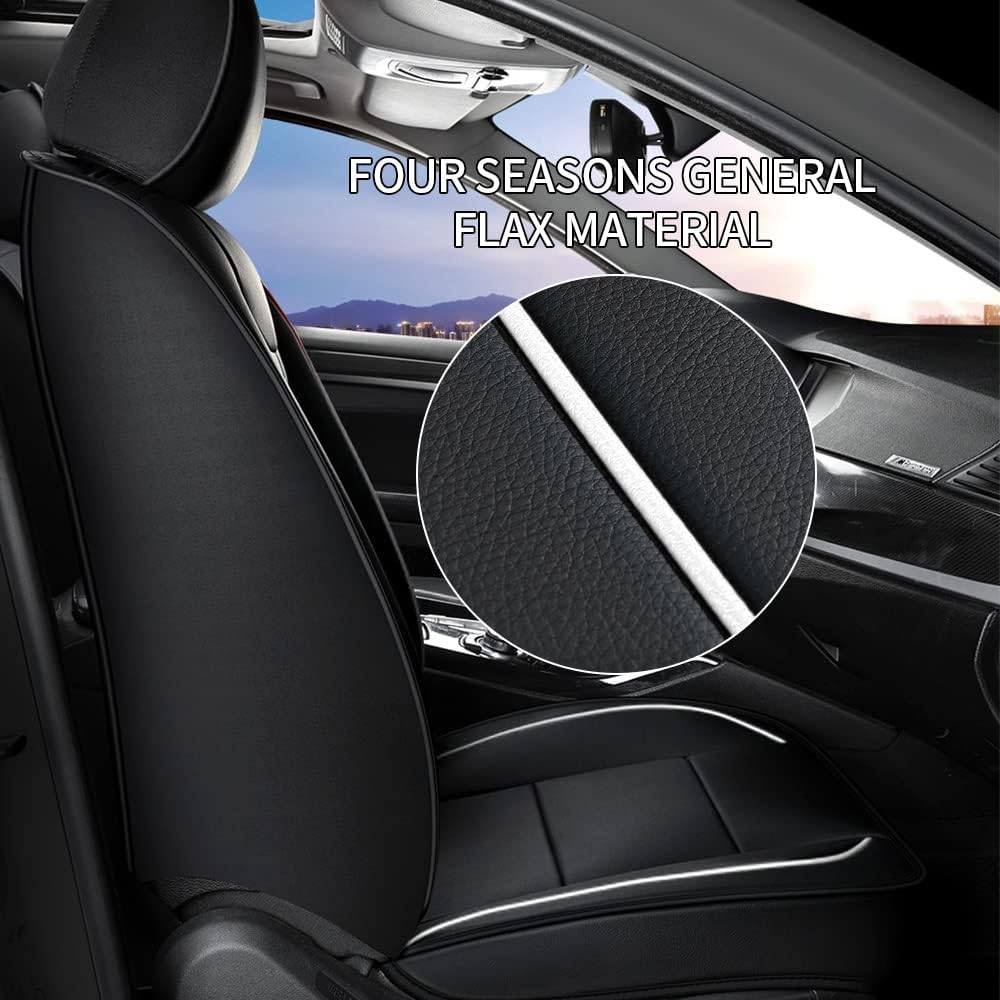YORKNEIC Seat Cover Custom Fit for Mazda cx-5 2013-2022 Front Seats Leather Seat Protector Airbag Compatible Automotive Vehicle Cushion Cover for Mazda cx-5 Comfortable Black 2 PCs