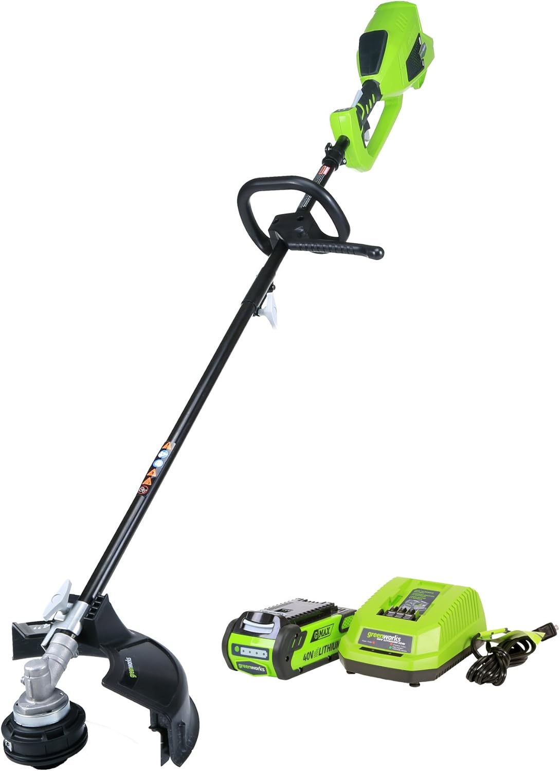Greenworks 40V 14 Brushless Cordless (Attachment Capable) String Trimmer, 4.0Ah Battery and Charger Included