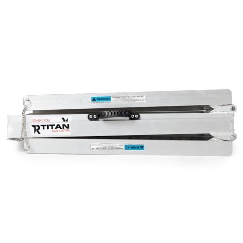 Titan Ramps 7 FT Multi Fold Breifcase Aluminum Wheelchair Ramp, Rated 600 LB, Anti-Slip Threshold Wheelchair and Scooter Carrying Loading Ramp