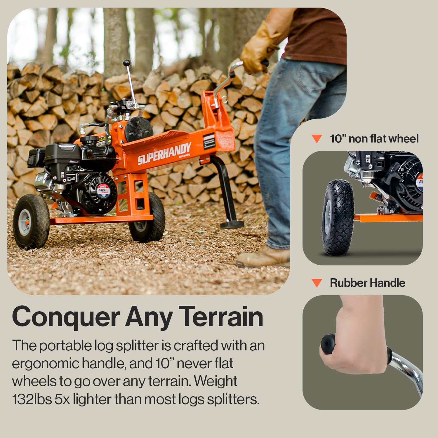 SuperHandy Log Splitter Portable
