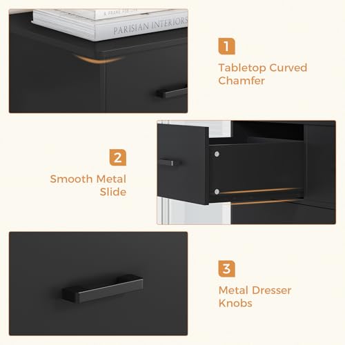 Hasuit Tall Dresser for Bedroom, White Large Chest of Drawers, 55.6'' High Dressers with 7 Drawers, Modern Wooden Vertical Storage Clothes Closet Organizer