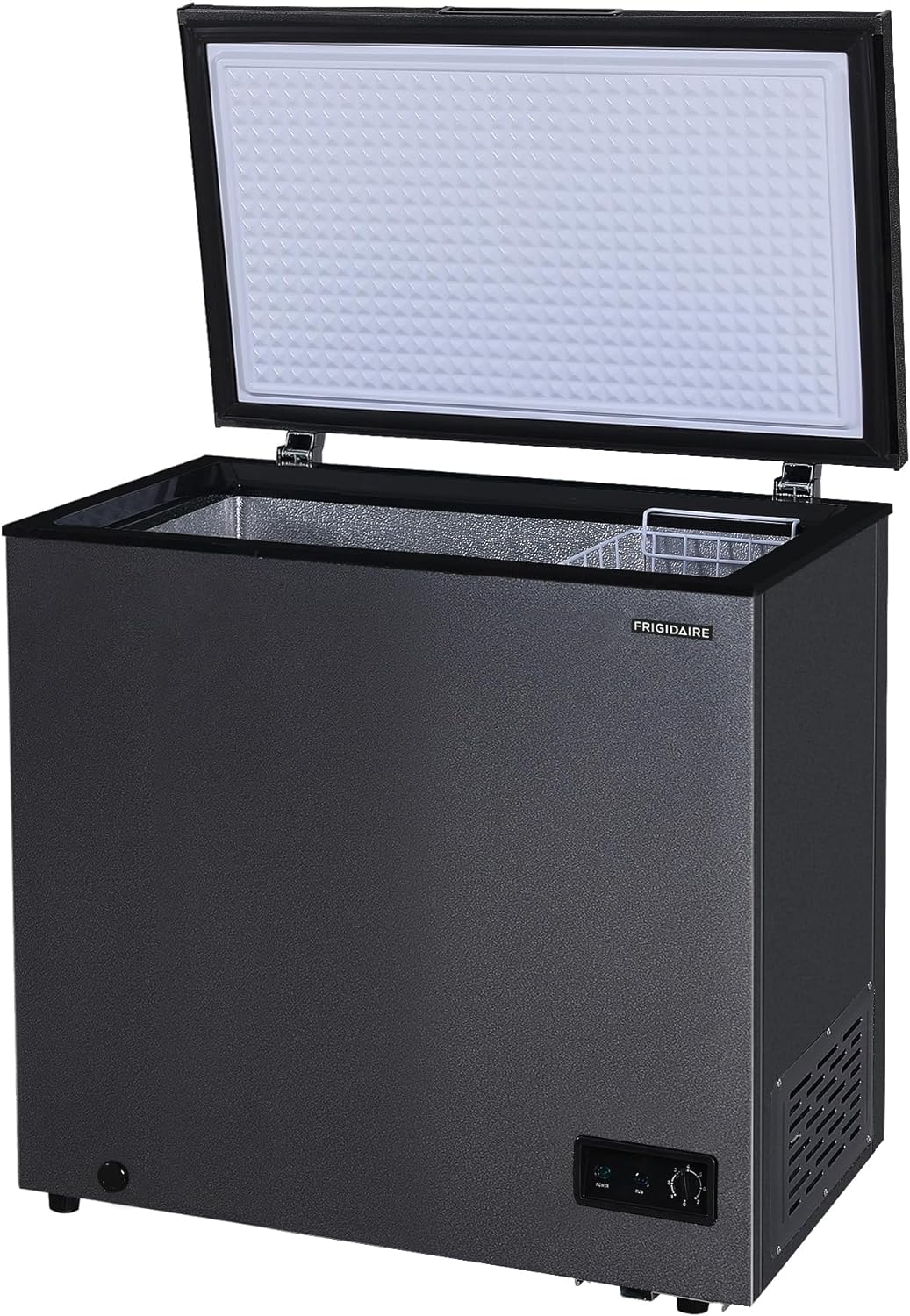 Frigidaire EFRF70136COM Chest Deep Freezer, 7 Cu. Ft. Capacity, Granita Rugged Design-Adjustable Thermostat-Removable Vinyl Coated Wire Basket-Easy Defrost Drain