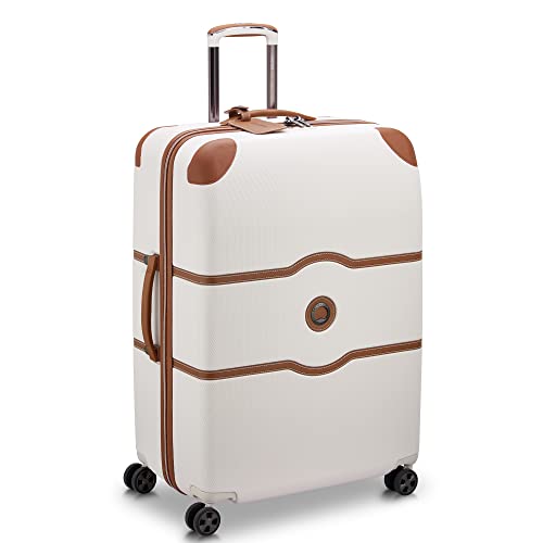 DELSEY PARIS Chatelet Air 2.0 Hardside Luggage with Spinner Wheels, Angora, Checked-Large 28 Inch