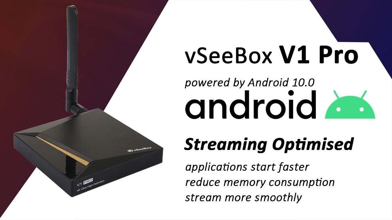 vSeeBox V1 Pro with Backlit Mini Keyboard / 8K HDMI Cable (4GB RAM + 32GB ROM)
