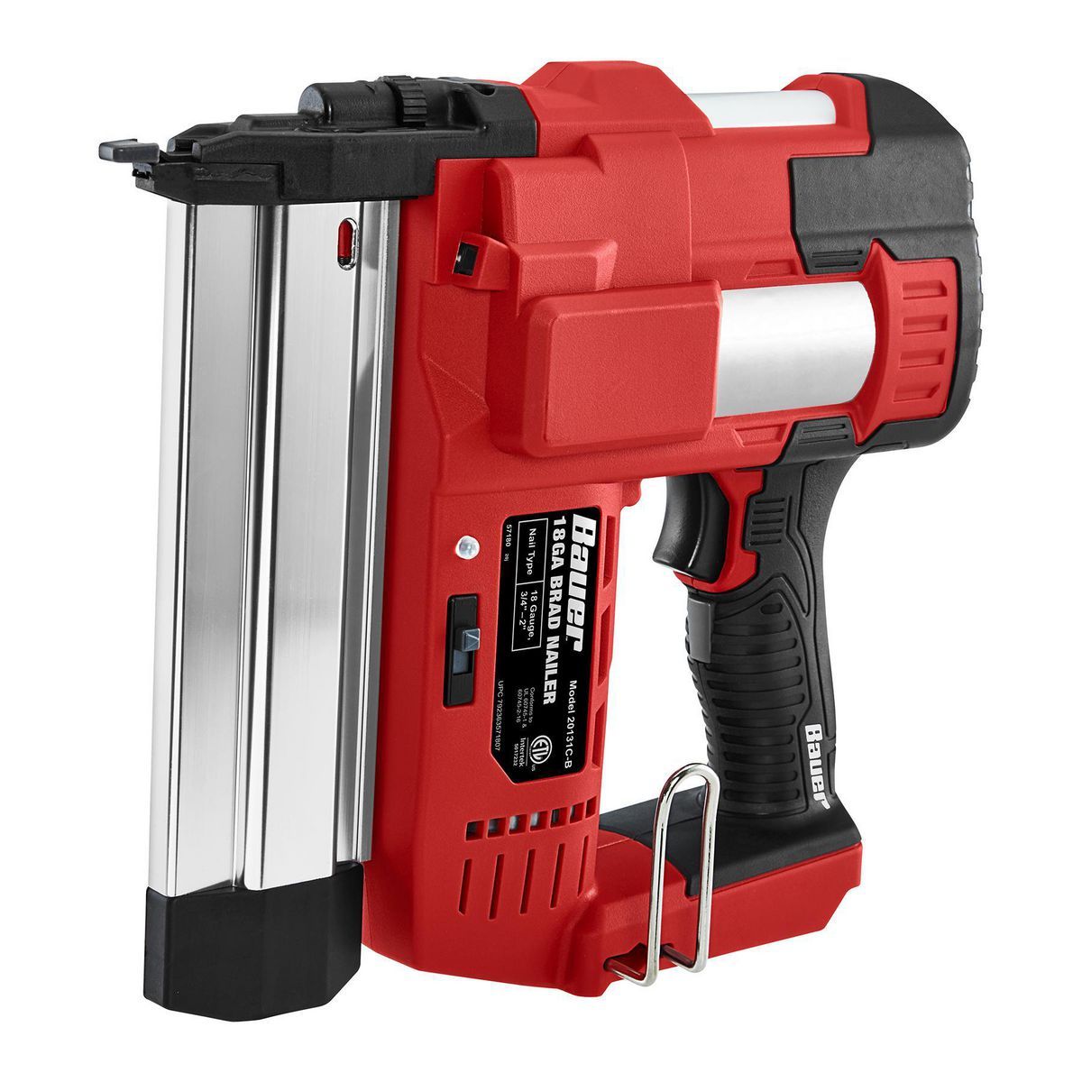 BAUER 20V Cordless, 18 Gauge Brad Nailer - Tool Only
