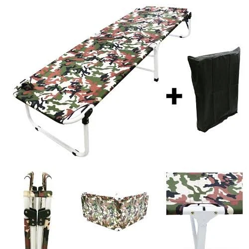 Magshion Portable Military Fold Up Camping Bed Cot with Storage Bag Camo