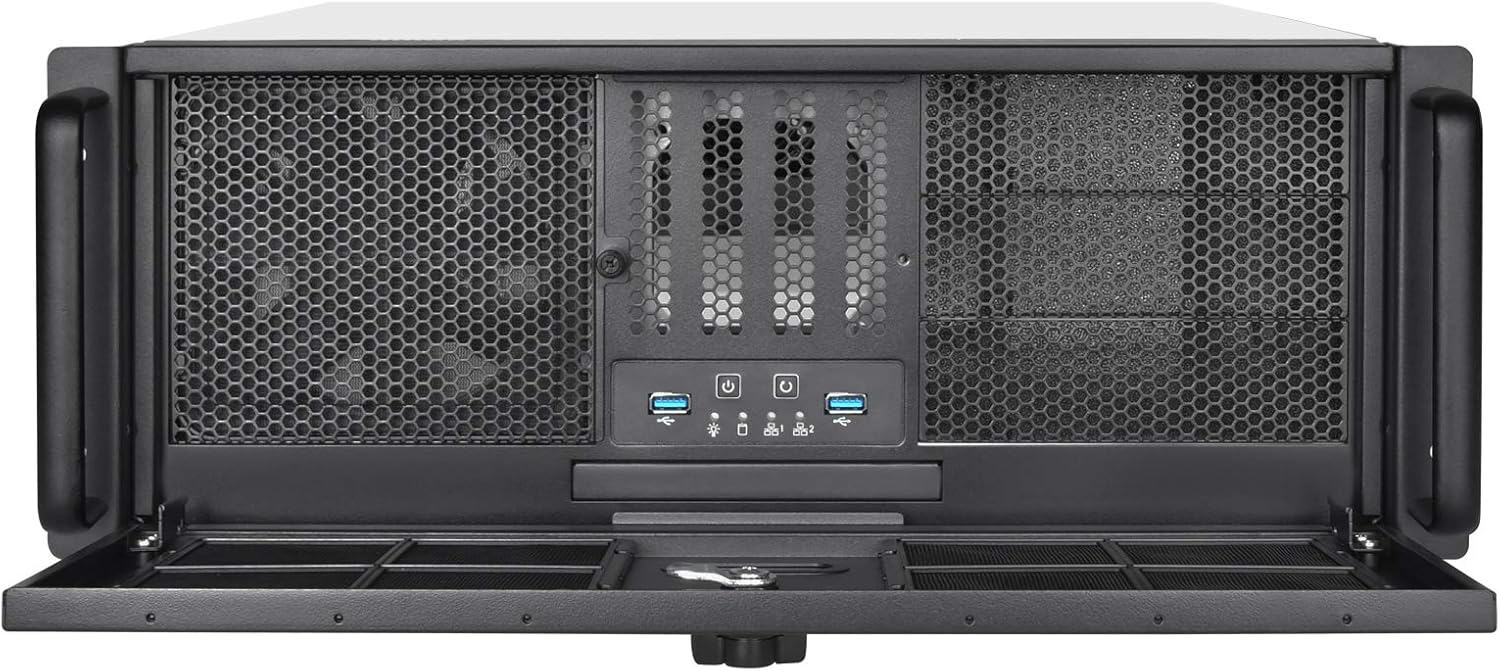 SilverStone Technology 4U Rackmount Server Chassis with 3 X 5.25 Front Bays with CEB/ATX/mATX/Mitx Support RM400 Cases SST-RM400