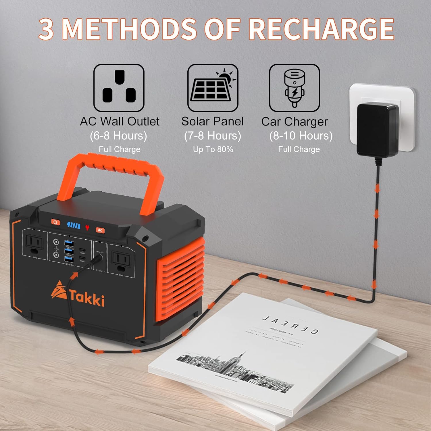 300W Portable Power Station, Camping Solar Generator 240Wh with 110V Peak 350W AC Outlet DC USB Ports Battery Backup Power Supply for Home Use, CPAP Machine, Road Trip, Emergency, Outdoor, Gifts