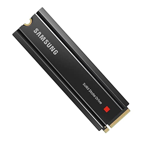 Samsung 980 PRO SSD with Heatsink 1TB PCIe Gen 4 NVMe M.2 Internal Solid State Hard Drive, Heat Control, Max Speed, PS5 Compatible, MZ-V8P1T0CW