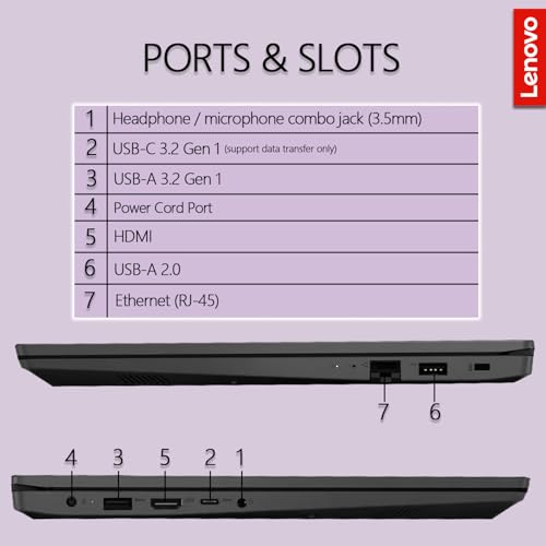 Lenovo V15 Laptop Computer, 32GB RAM, 1TB PCIe SSD, Intel Celeron N4500 Processor, Intel UHD Graphics, 15.6 FHD 1080p Display, Ethernet Port RJ-45, WiFi 6, Windows 11 Pro, WOWPC Recovery USB