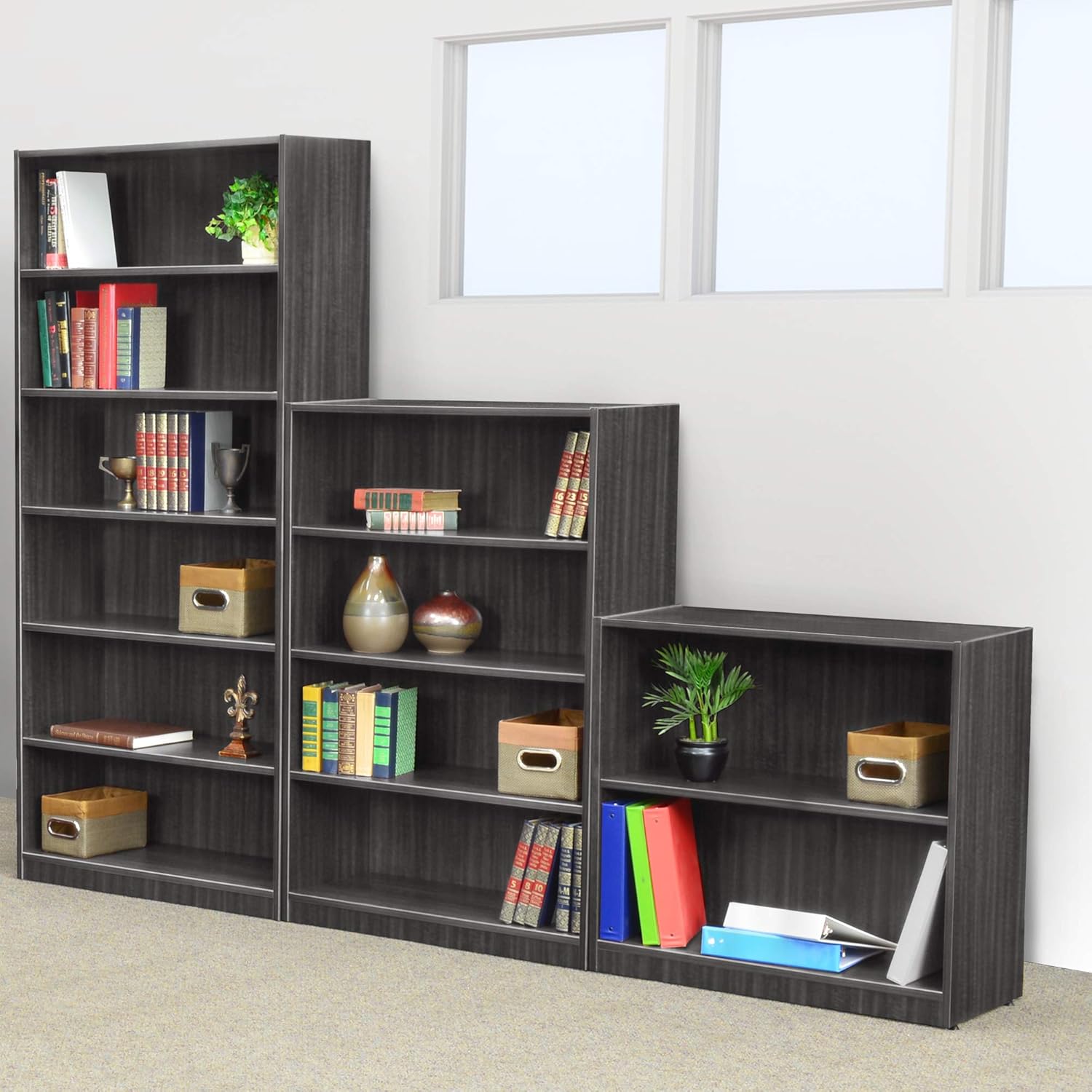 Regency Legacy 71"" High Bookcase- Ash Grey (LBC7132AG)