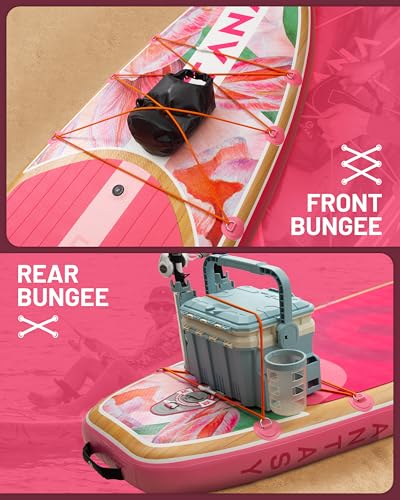 CETANA 11'6×35" Extra Wide Stand Up Paddle Board for Adults & Youth, 400lb Capacity Inflatable Paddle Board, Sup for 2+1 Person with Removable US Fin, 100L Backpack, Floating Paddle, Safety Leash