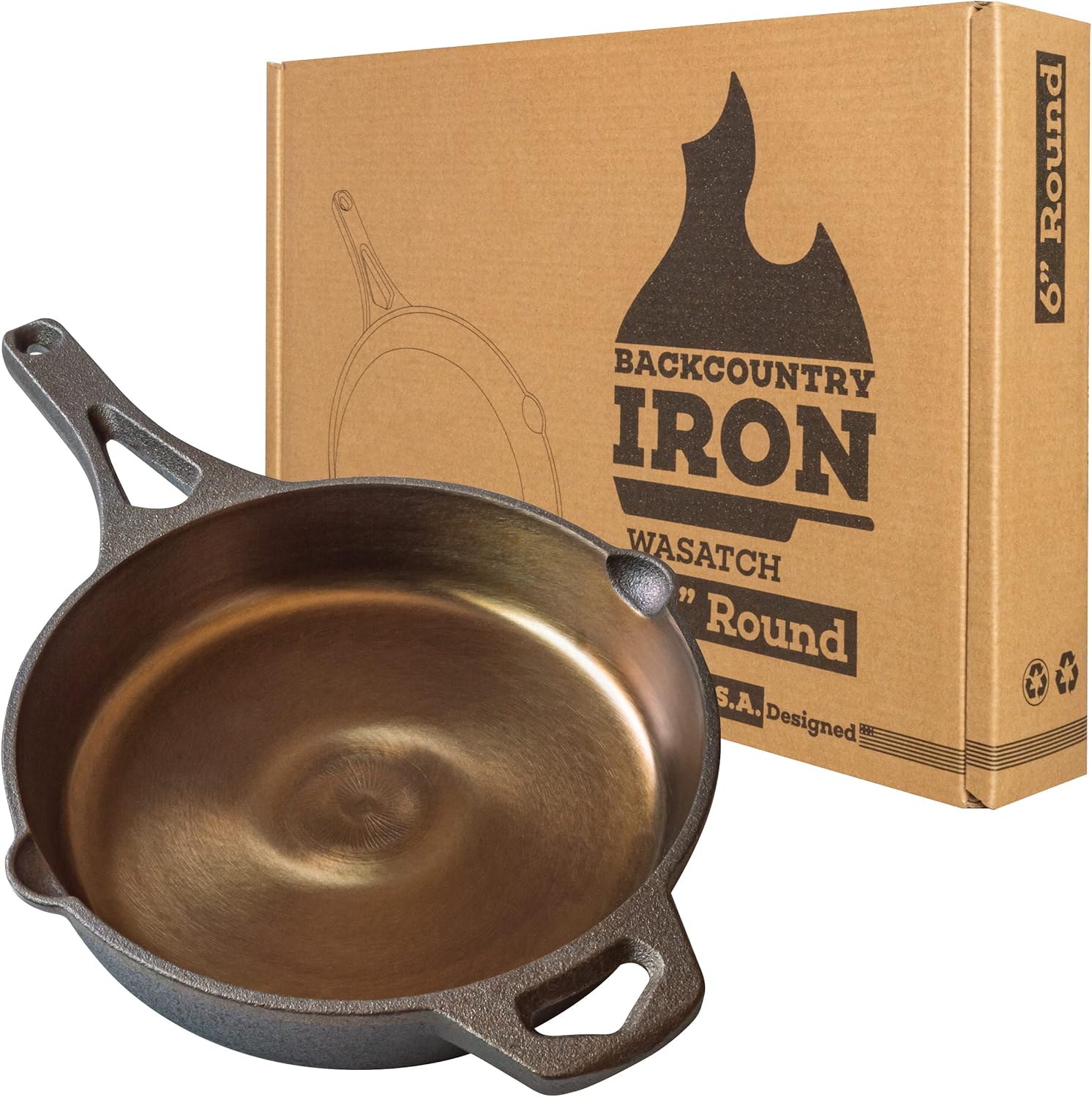 Backcountry Iron Round Wasatch Smooth Cast Iron Skillet (10 Inch)