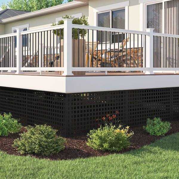 Barrette Outdoor Living 4 ft. x 8 ft. Black Square Privacy Vinyl Lattice 73053435 - Shop Hardware Tools Online Store