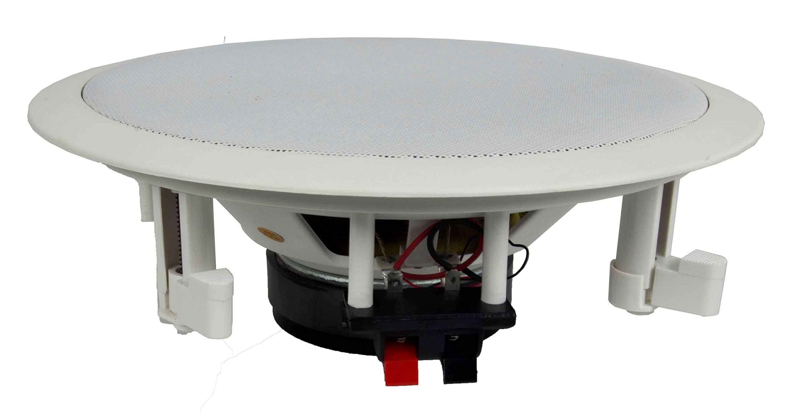 New Pyle Pdic81rd 8x22 1000W Round Wall and Ceiling Home Speakers 2 Pair