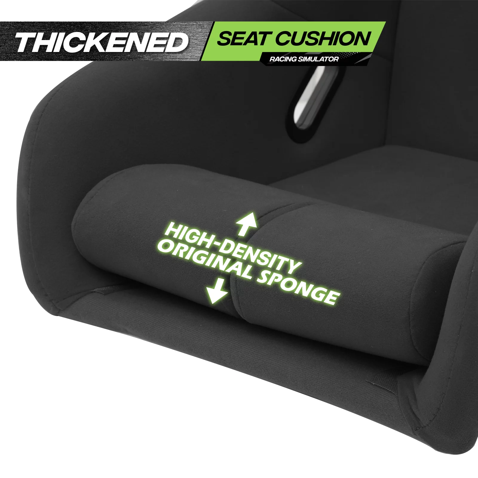 Magshion Racing Bucket Seat, Racing Simulator Game Seat with Adjustable Slide & Angle, Racing Seat for Racing Simulator Cockpit Wheel Stand, Black