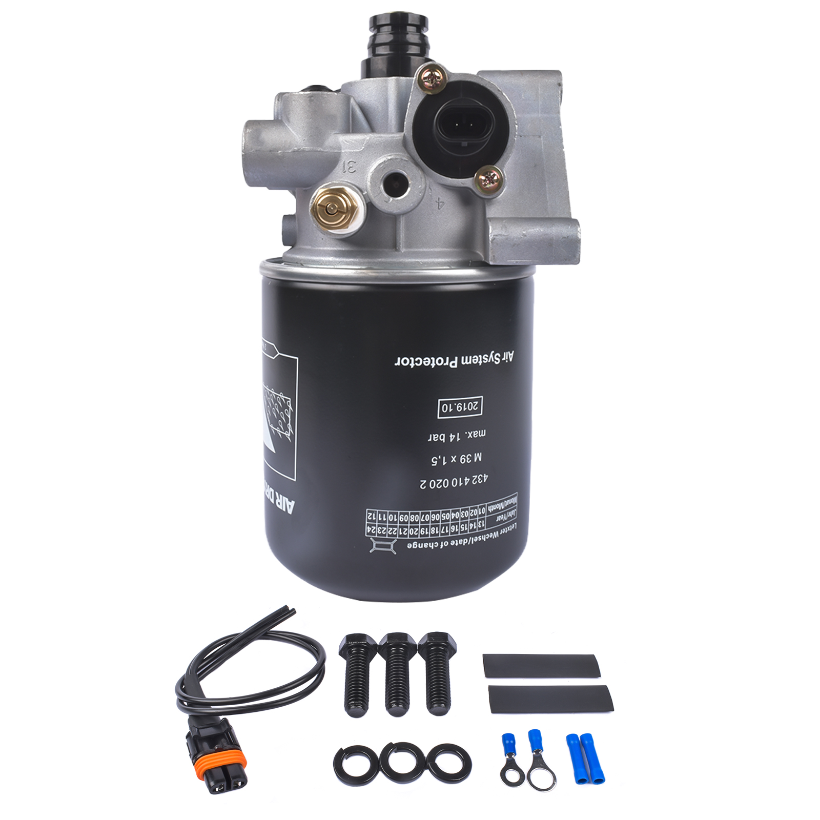 12V Air Dryer for Meritor-Wabco System Saver 1200 Series, Volvo, Kenworth, Peterbilt 379, Cascadia Or Other Trucks