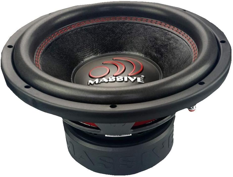 Massive Audio GTX124R – 12 Inch Car Audio Subwoofer, High Performance Subwoofer for Cars, Trucks, Jeeps - 12" Subwoofer 1,000 Watt RMS, 2000w MAX Dual 4 Ohm, 3 Inch Voice Coil. Sold Individually