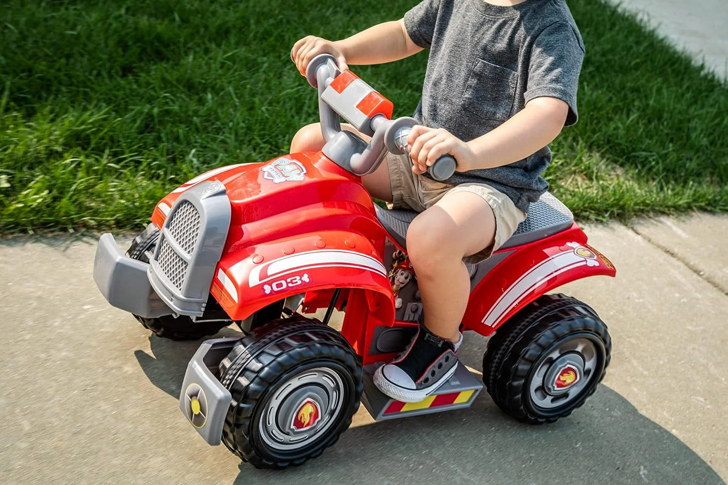 Kid Trax Nickelodeon's Paw Patrol Marshall Toddler 6 Volts Quad Electric Ride-on Toy, 18-30 Months