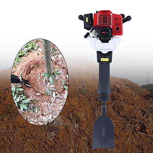 Gas T Post Driver 2 Stroke 32.7CC Pile Driver Hammer Gas Powered Fence T-Post Driver Hammer Drills Portable Air Cooling Single Cylinder Gasoline Petrol Garden Fencing Tool 900W (32.7cc)