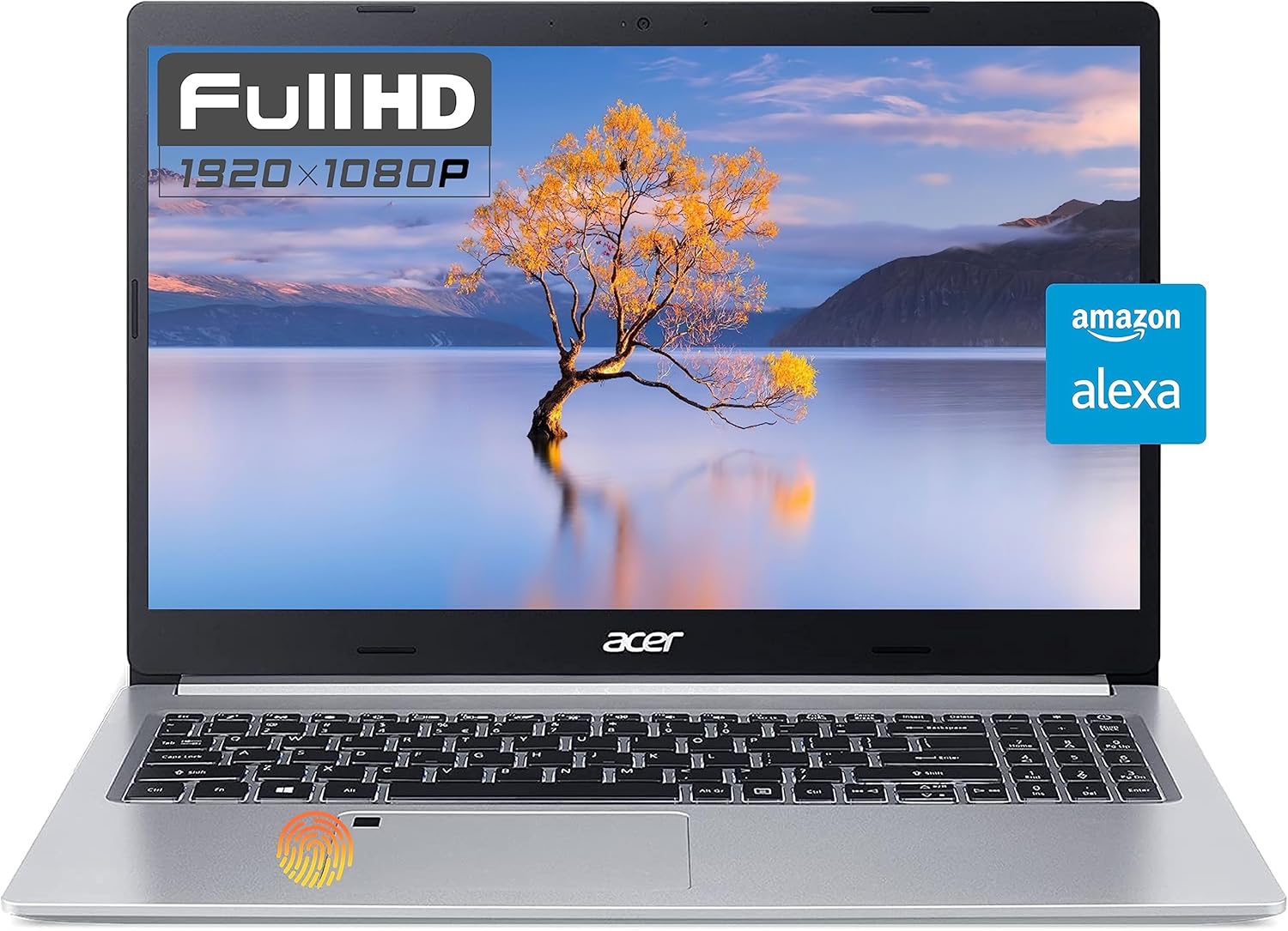 acer Aspire 5 Slim Laptop, 15.6" FHD IPS, AMD Ryzen 3 3350U Quad-Core Mobile Processor, 20GB DDR4 RAM, 512GB SSD, WiFi 6, Backlit KB, Fingerprint Reader, HDMI, Amazon Alexa, Windows 11, Silver