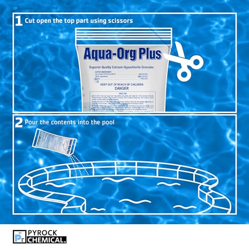 AQUA-ORG PLUS - Granular Calcium Hypochlorite 65% for Swimming Pools, Spas and Hot Tubs