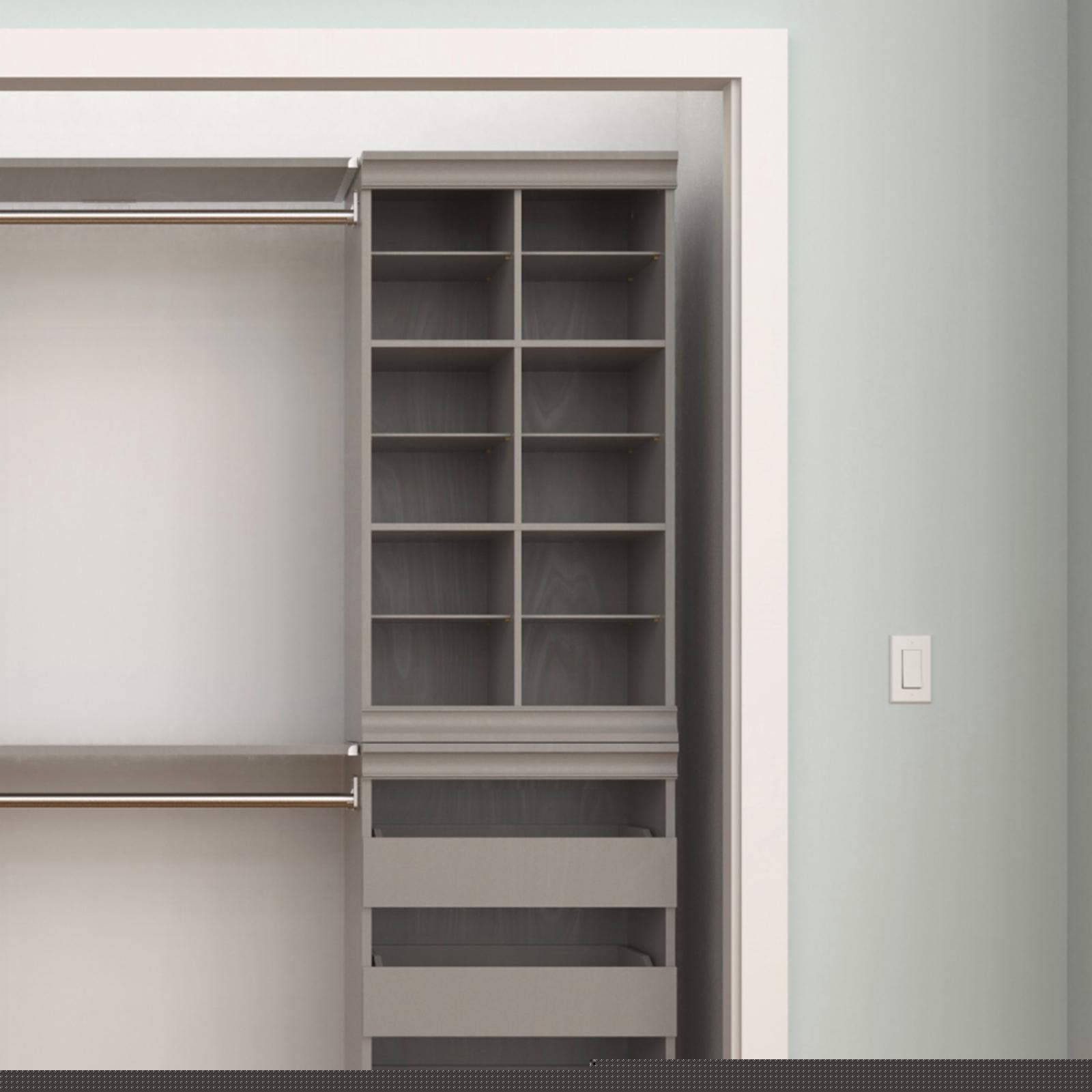 ClosetMaid Modular Closet Stackable Divided Shelf Unit