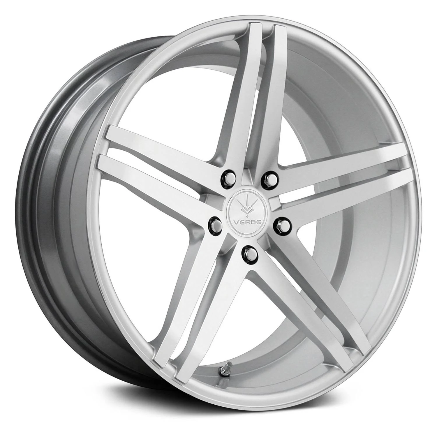 Verde V39 Parallax 20x9 5x112 +32mm Silver Wheel Rim 20x22 inch