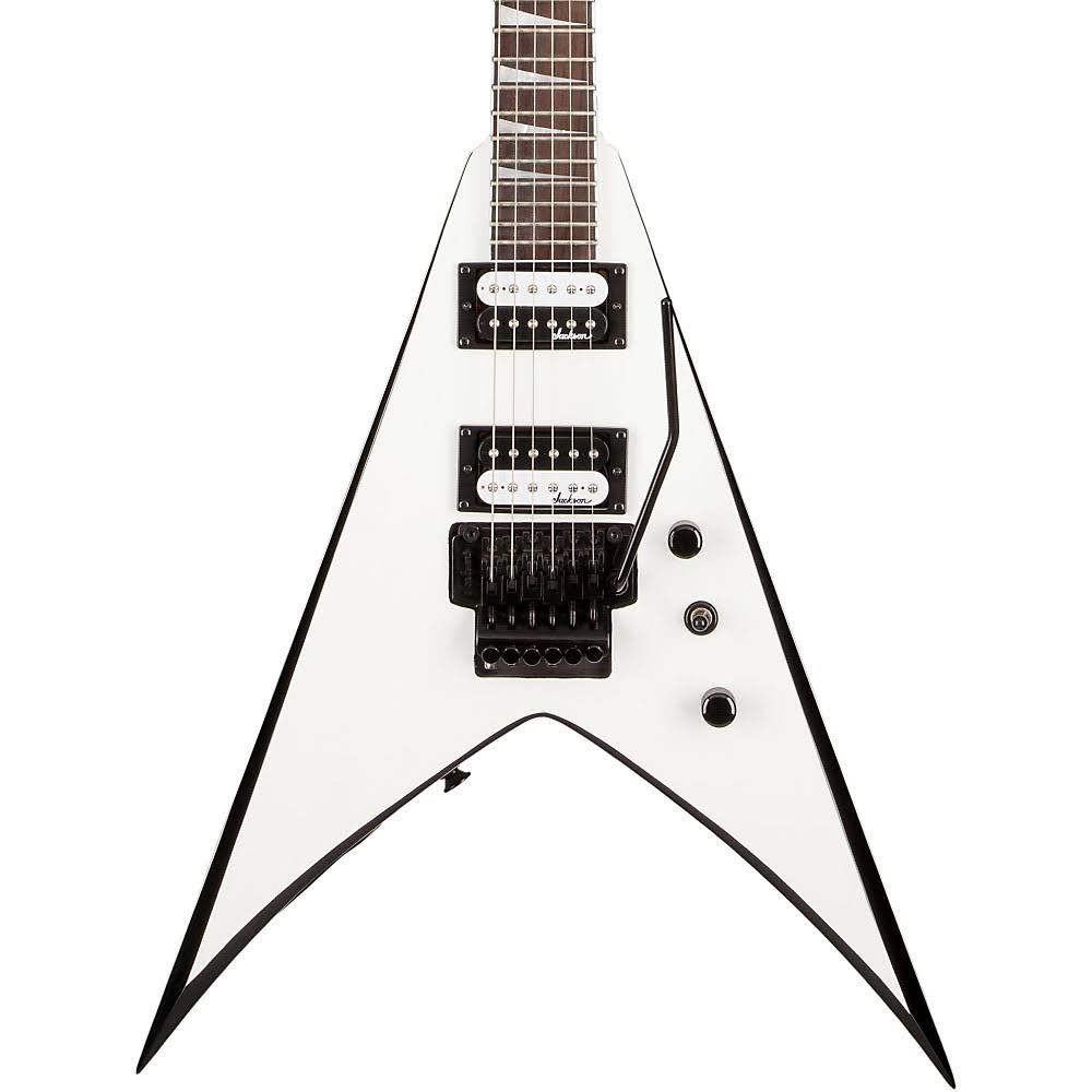 Jackson JS32 King V Electric Guitar White with Black Bevel