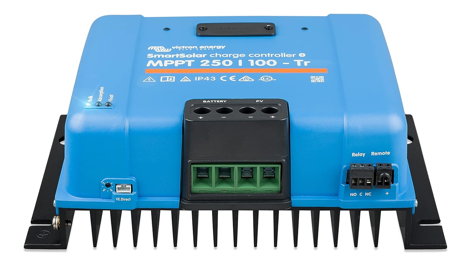 Victron Energy SmartSolar MPPT Tr 250V 100 amp 12/24/36/48-Volt Solar Charge Controller (Bluetooth)