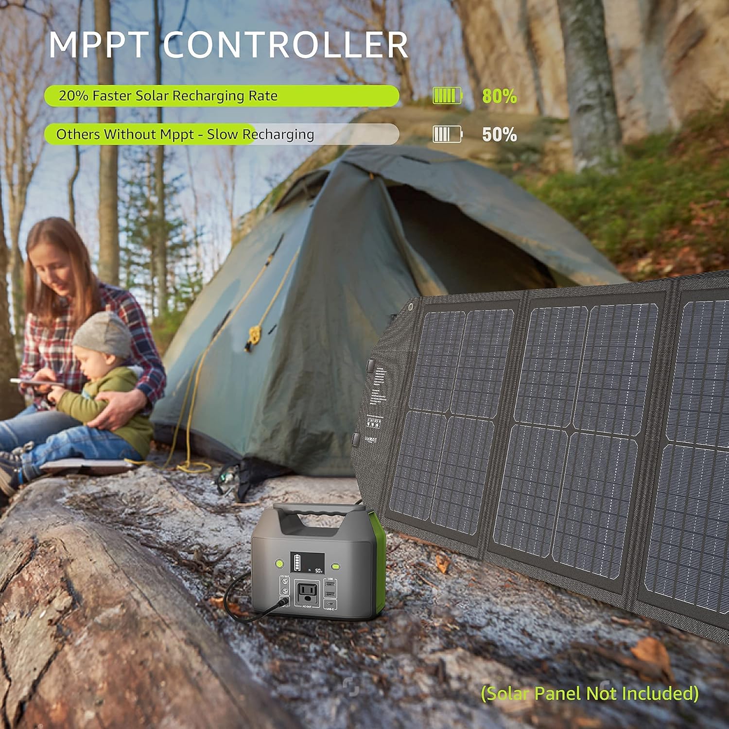 Portable Power Station 155Wh/42000mAh, EnginStar Power Bank with AC Outlet 110V/150W, 6 Outputs External Battery Pack, Portable Laptop Charger Backup Lithium Battery with LED Light for Home Camping