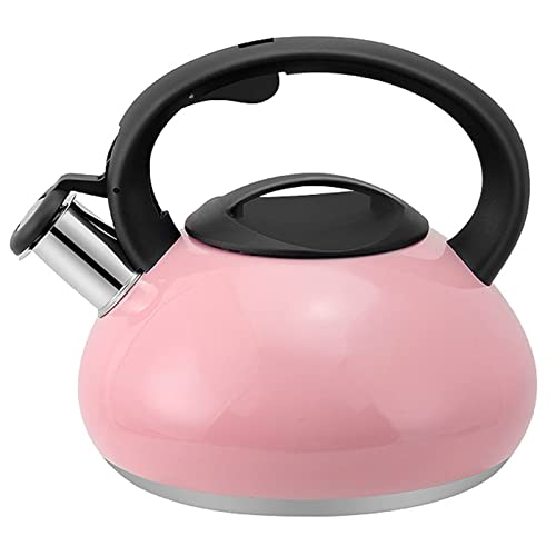 Whistling Tea Kettle for Stovetop, Stainless Steel Tea Pot with Boils Faster Bottom Whistle Kettles,Gas Stove Top Modern Teapot Pot