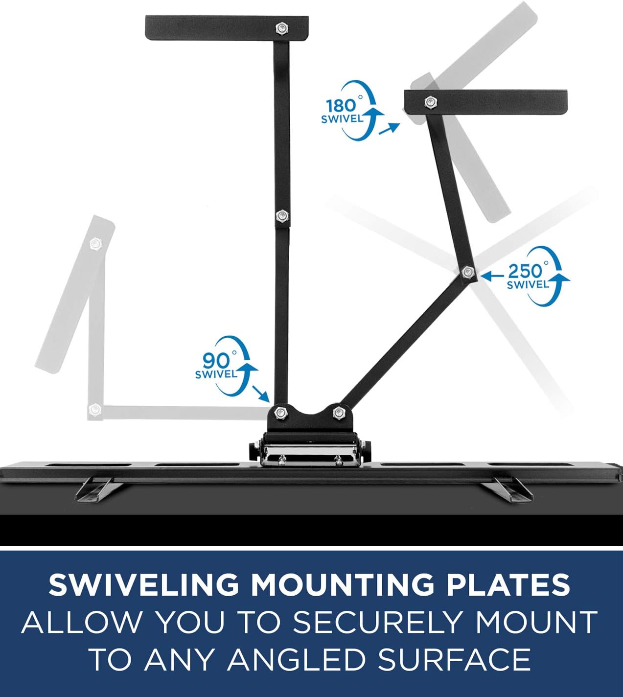 Mount-It! Corner TV Mount | Premium Swivel Full Motion Caddy Corner Wall Bracket for 37-63 inch Flat Panel Screens VESA up to 800x400, 132 lb Capacity, Black Pack of 2