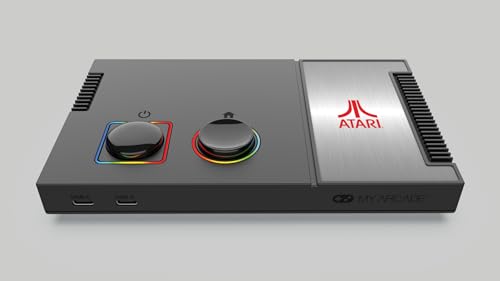 My Arcade Atari Game Station Pro: Video Game Console with 200+ Games, Wireless Joysticks, RGB LED Lights, Atari 2600/5200/7800 and More