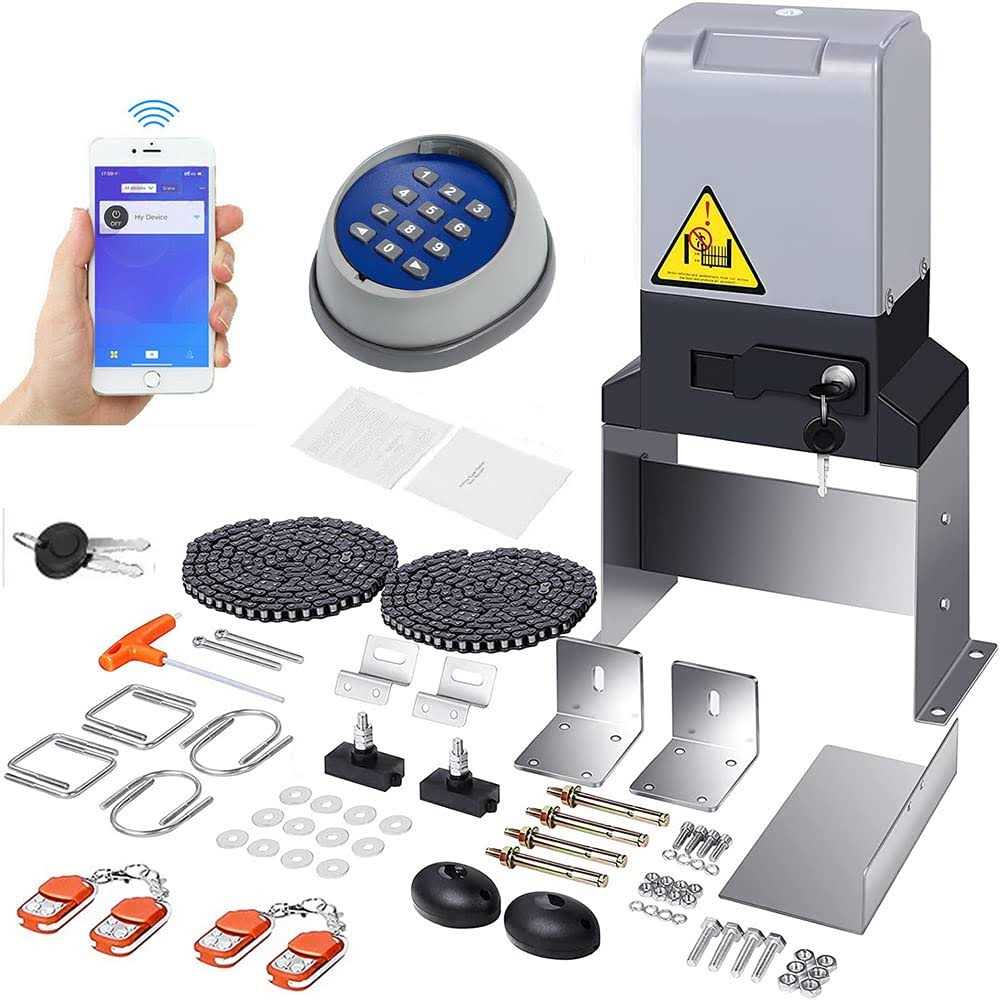 4000lb Automatic Sliding Gate Opener APP Control with 4 Remotes,750W Electric Sliding Gate Opener Automatic Motor Remote Kit with Wireless Keyboard - Shop Hardware Tools Online Store