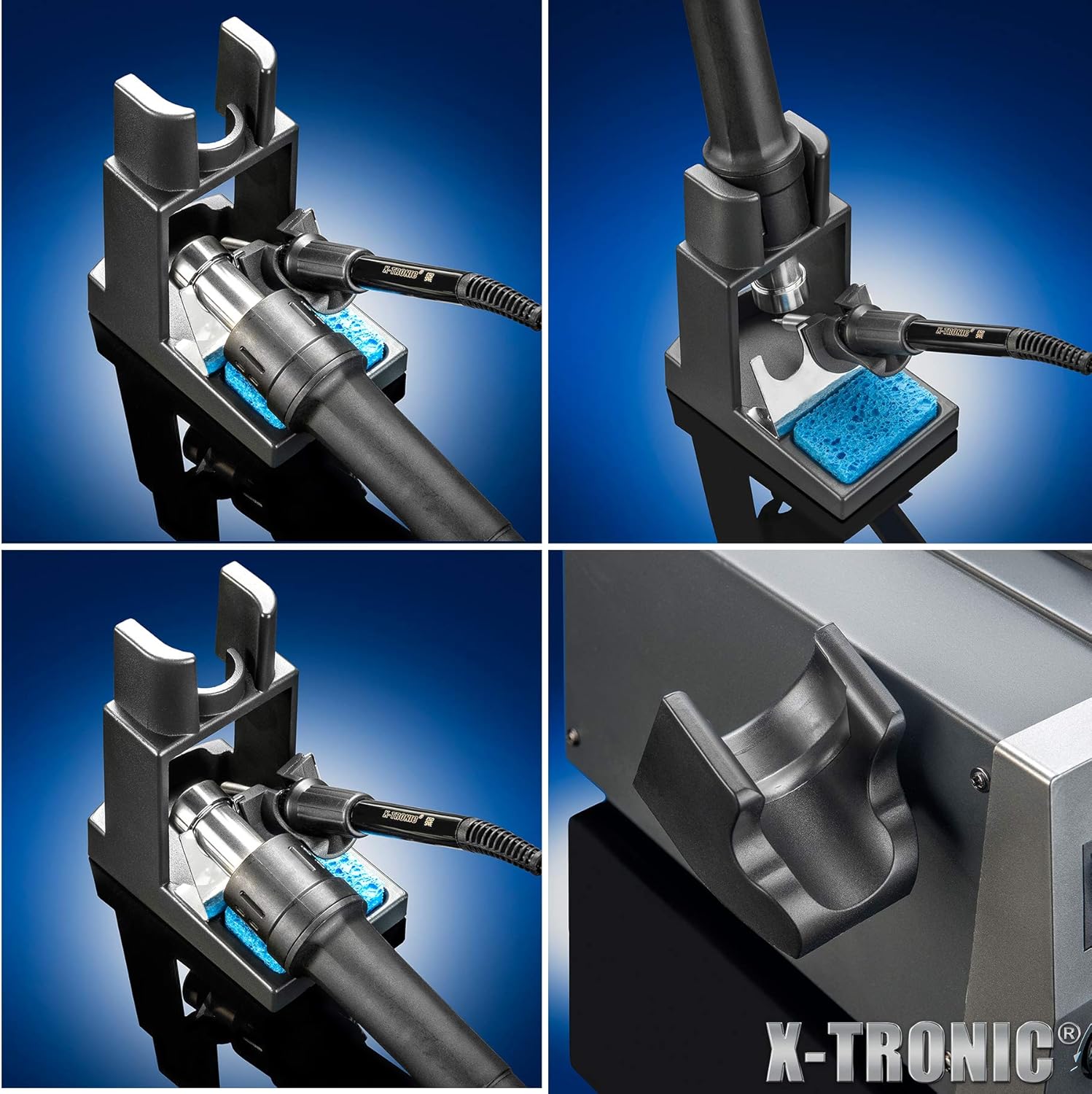 X-Tronic 7040-PRO-X • 775 Watt • Small Footprint Hot Air Rework & Soldering Iron Station • Digital Temp Controls, C/F Conversion, Calibration Func, 0-30 Min Sleep, Auto Cool Down, Mute/Unmute Sound
