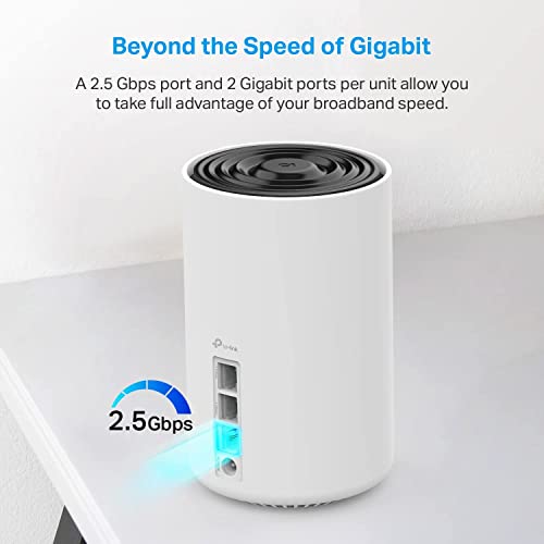 TP-Link Deco AXE5400 Tri-Band WiFi 6E Mesh System(Deco XE75 Pro) - 2.5G WAN/LAN Port, Covers up to 7200 Sq.Ft, Replaces WiFi Router and Extender, AI-Driven Mesh, New 6GHz Band, 3-Pack (Renewed)