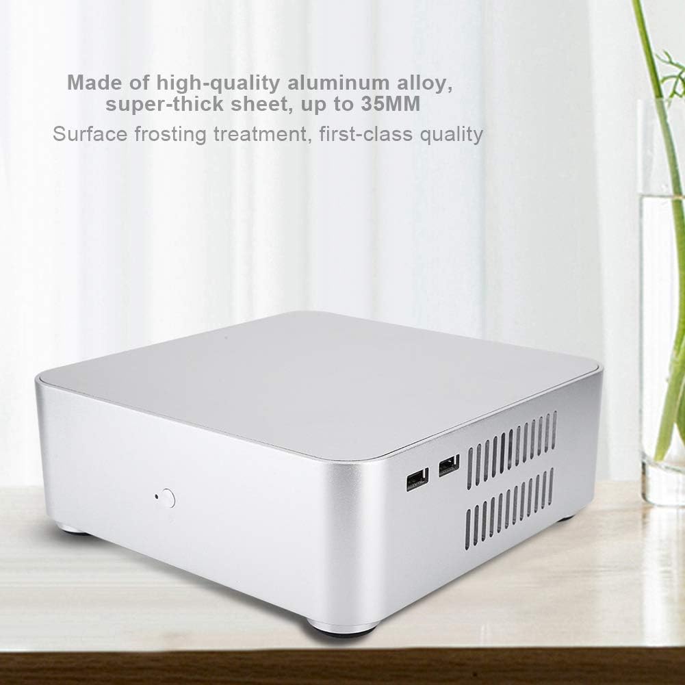 Wendry ITX case,Beautiful and Exquisite,Frosting Treatment,First-Class Quality,19719765MM,Mini ITX Computer Case 2.0 Aluminum Alloy HTPC Case Mini PC Computer Case