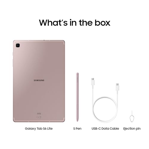 Samsung Galaxy Tab S6 Lite (2024) 10.4" 64GB WiFi Android Student Tablet, S Pen for Note-Taking, Gaming Ready, Long Battery Life, Expandable Storage, US Version, Chiffon Pink, Amazon Exclusive