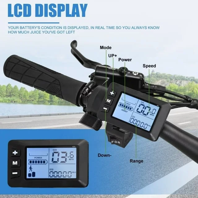FICISOG 26" x 4" Adult Fat Tire Electric Bike , 500Wx2 Dual Motor AWD MTB, All Terrain Ebikes, 48V 15AH Removable Battery, 20MPH 7-Speed Mountain Electric Bicycle,1 Motor Range 30-45 Miles