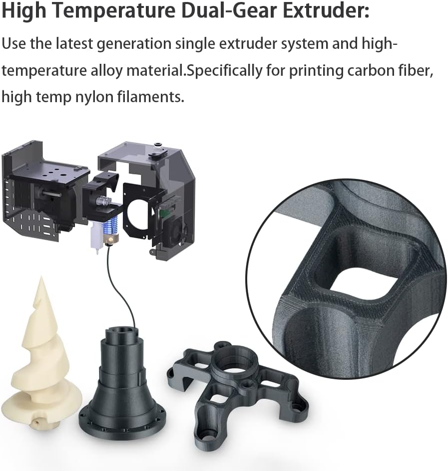 R QIDI TECHNOLOGY X-CF Pro Industrial Grade 3D Printer,Specially Developed for Printing Carbon Fiber&Nylon with QIDI Fast Slicer, Automatic Leveling,Build Volume 11.8x9.8x11.8 Inch