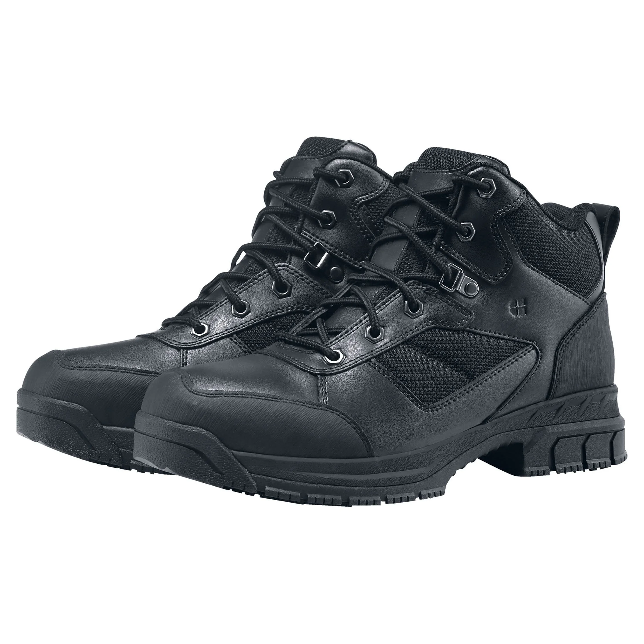 Shoes For Crews Voyager II, Men's, Women's, Unisex Soft Toe Work Boots, Slip Resistant, Water Resistant, Black