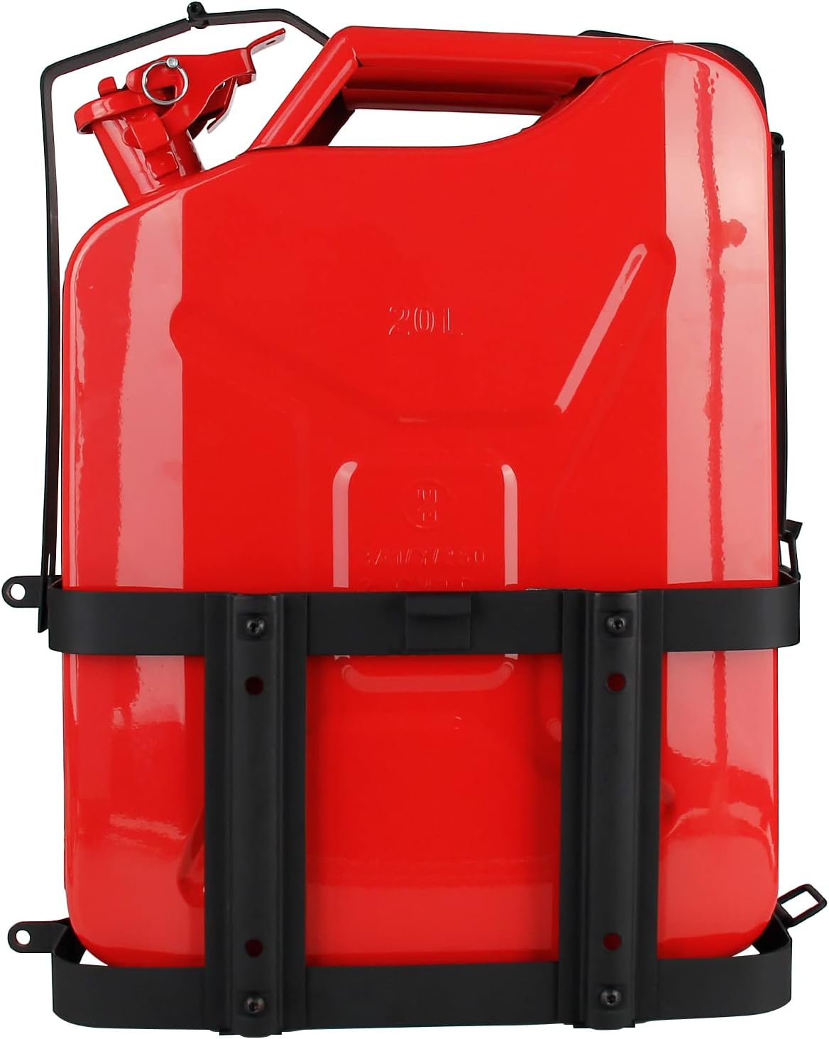 EONLION Gas Can Holder New upgrade For 20 Liter / 5 Gallon Jerry Can ,Gas Can Jerry Gas Container, Black Lockable (Off-Road Vehicle Equipment) Pack of 2